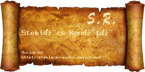Steklács Renátó névjegykártya